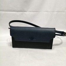 MARNI Black Blue Shoulder Wallet 7.2 inches