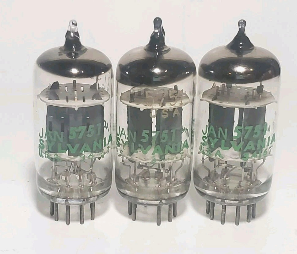 3 Date Matched Sylvania JAN 5751 Vacuum Tubes Tested On Calibrated TV - 7