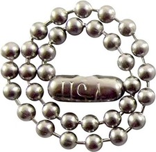 25 - 4.5" Inch - 2.4mm Stainless Steel Ball Chain Key Chains - Dog Tag Chains