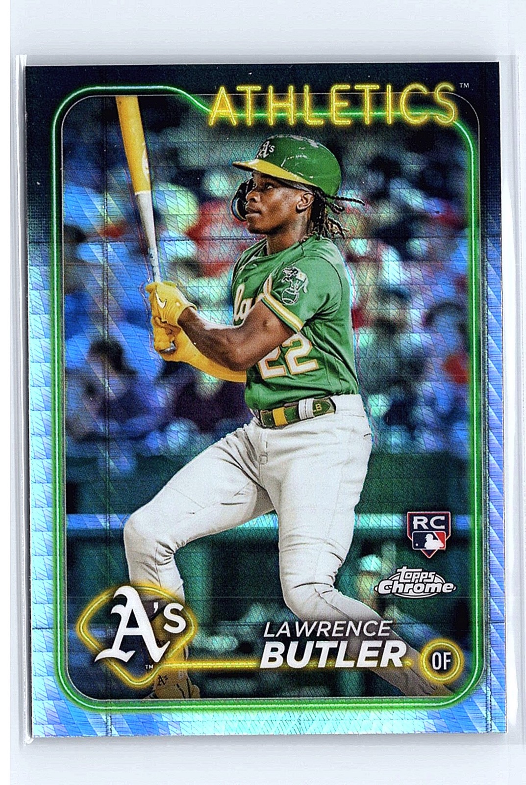 Lawrence Butler 2024 Topps Chrome #5 Prism Refractors Oakland Athletics