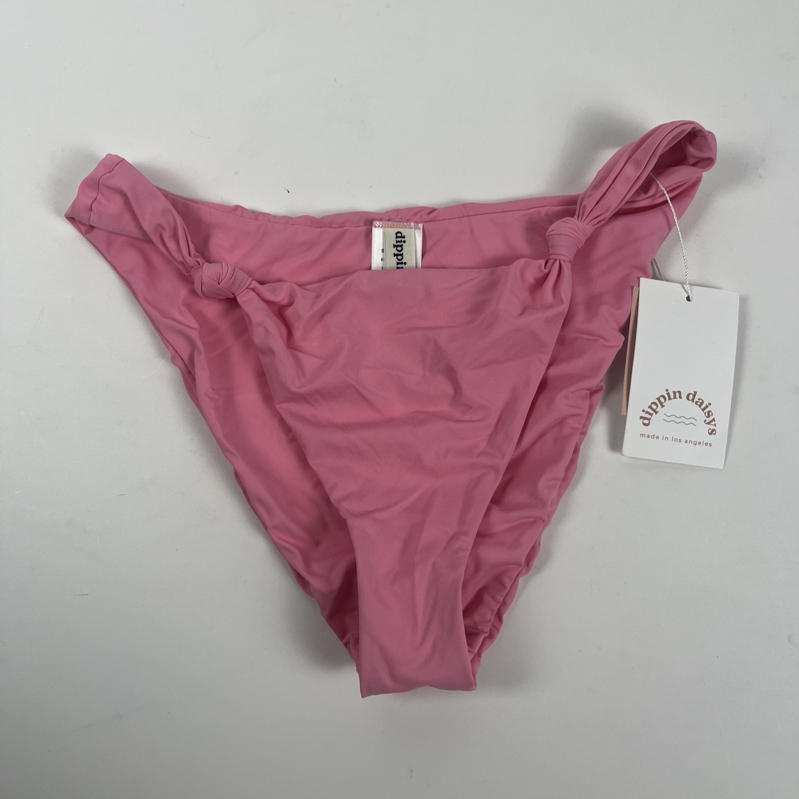 Dippin Daisy’s Quinn Bikini Bottom Women’s M Pink Tie Side Swim NWT