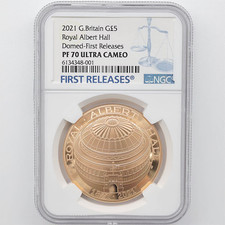 2021 Great Britain Royal Albert Hall Domed £5 Gold Proof Coin NGC PF 70 UC FR