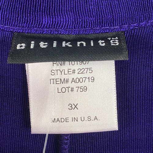 Citiknits Cardigan Womens Size 3X Open Front Long Sleeve Purple Slinky Knit - Picture 4 of 10