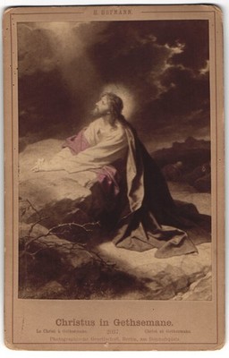 Fotografie Photogr. Gesellschaft, Berlin, Gemälde: Christus in Gethsemane, nach 