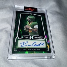 2025 Leaf Sports Heroes Dillon Gabriel Auto green #1/9 Cleveland Browns Ducks QB