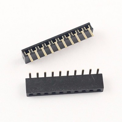 5Pcs Gold Plated 2.0mm Pitch 10 Pin Single Row Right Angle Female Header Strip