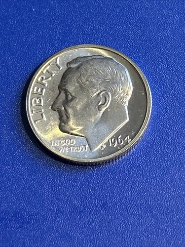 Beautiful 1964 Proof Roosevelt Silver Dime UNC 90% Silver US Coin
