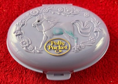 Vintage Polly Pocket 1995 Unicorn Meadow Compact With 1 figure