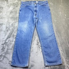 VTG Orange Tab Levi's Mens Medium Wash Straight Leg Denim Jeans Sz 38 Fit 34" 99