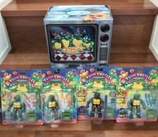 Playmates Toys Toon Turtles Action Figure 4 Pack TMNT Retro Rotocast Used Japan