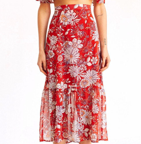 Urban Outfitters- BOG Collective—  Ruffle Maxi Skirt. Size S. Orig $60.