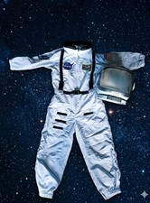 Kids 8-10 NASA SPACE Suit Shuttle with Helmet HALLOWEEN Outfit Play Dress Up
