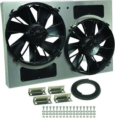 NEW Derale 16826 Engine Cooling Fan Assembly Dual 12'' 25-5/8''x17-1/8''x4'' 4000CFM
