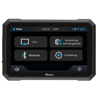 Elebest C750 Motorrad Navi mit 7" Touchscreen & kabellosem CarPlay/Android Auto - Bild 1 von 4
