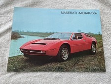 MASERATI MERAK SS SALES BROCHURE 1978 1979