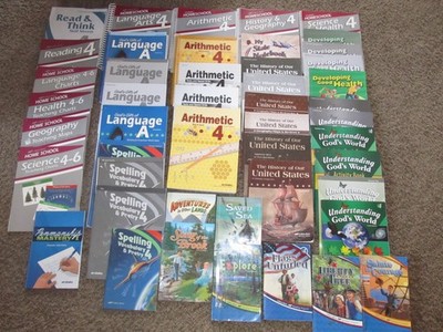 ABEKA Book 4th Grade 4 LOT Science History Reading Language Math Health Spelling