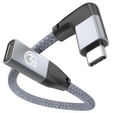 UseBean rechtwinkliges USB C Verlängerungskabel 0,6 Fuß, 90 Grad USB-C GRAU 