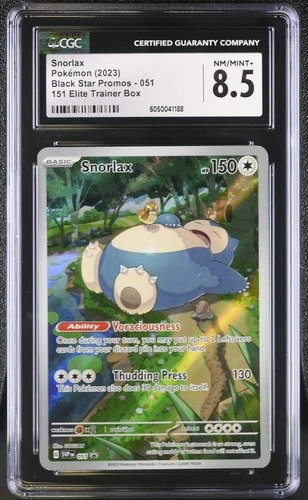 Pokemon Snorlax Full Art Promo 2023 S&V Black Star Promo SVP051 CGC 8.5