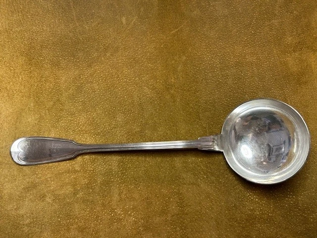 Antique Charles Christofle French Silver Plated Large Soup Ladle 12.5" Long