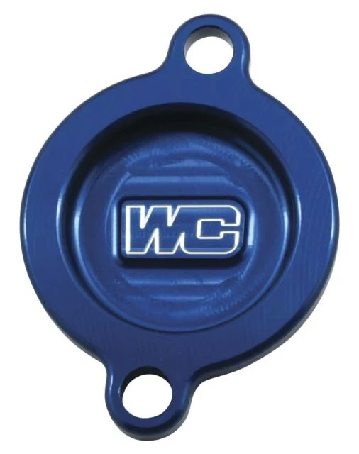 Works Connection Oil Filter Cover - Blue Motorcycle Dirt Bike 27-110 66-27110 - Image 2 of 4