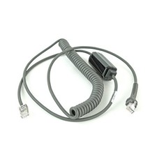 Zebra Genuine RS232 NCR AUX Port 9ft Coiled Cable CBA-R47-C09ZAR