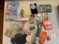 Lot Vintage Sewing Notions Junk Drawer Crafts Needles buttoner  More