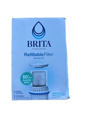 Brita Refillable Water Filtration Starter 1 Reusable Filter Shell 3 Refills