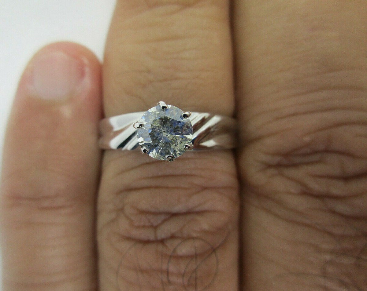 14K Gold Diamond Engagement Ring Center=2/3 Carat F-SI3 Enhanced  Value=$6,500