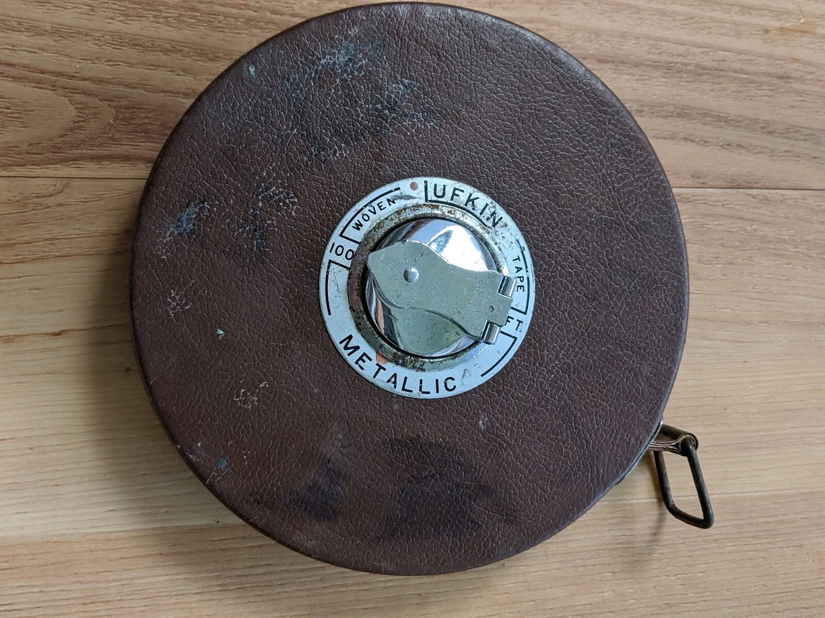 Vintage Lufkin 100 ft Metallic Woven Tape Measure Made in the USA