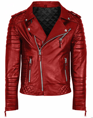 MENS ASYMMETRICAL BIKER LEATHER JACKET SLIM FIT 100% SHEEPSKIN REAL LEATHER MENS ASYMMETRICAL BIKER LEATHER JACKET SLIM FIT 100% SHEEPSKIN REAL LEATHER