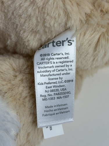 NWT Carters Tan Cream White Golden Retriever Yellow Lab Puppy Dog Plush Baby Toy - Picture 7 of 8