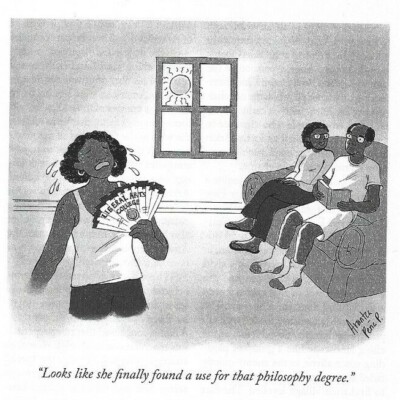 Woman Discovers Use for Philosophy Degree