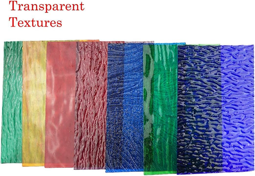 10 Blatt helle Sorte transparente strukturierte Buntglasplatten Mosaikfliesen - Bild 4 von 12