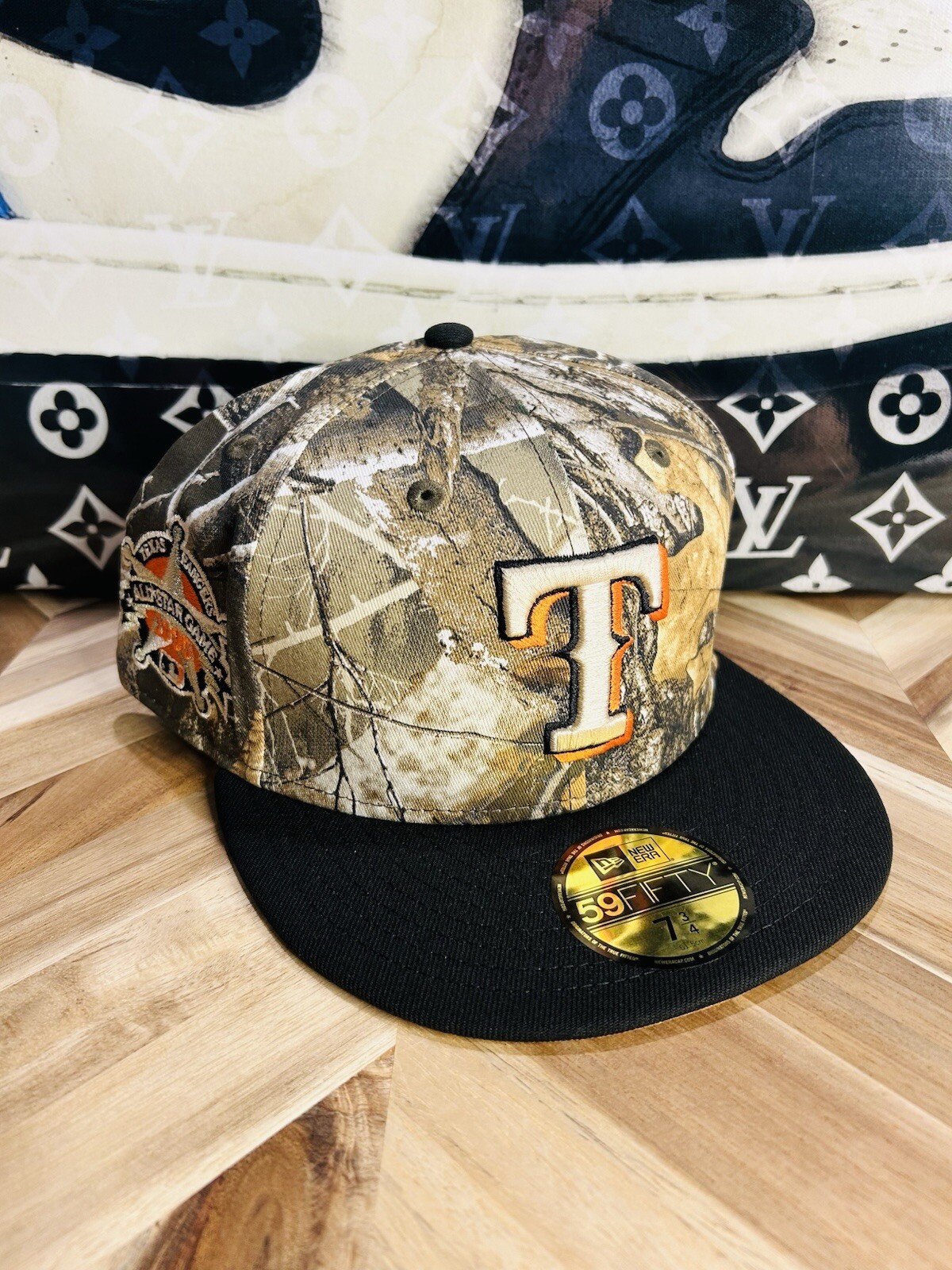 New Era Myfitteds Horror Pack Texas Rangers Real Tree Camo 7 3/4 Rare