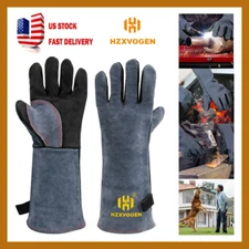 16 ‘’ Thick Cowhide Leather Protective Welding Gloves/Heat resistant Work Gloves