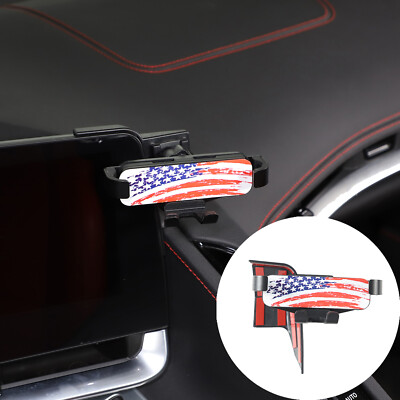 US Flag Car Cell Phone Holder Navigation Side Mobile Mount For Corvette C8 2020+