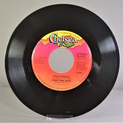 Don Fardon - Delta Queen / Hometown Baby 7'' Vinyl 45 RPM Single Record 1973