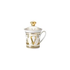 Versace Rosenthal 30 Years Virtus Gala White Becher Mug w/Lid 19315-403730-28700