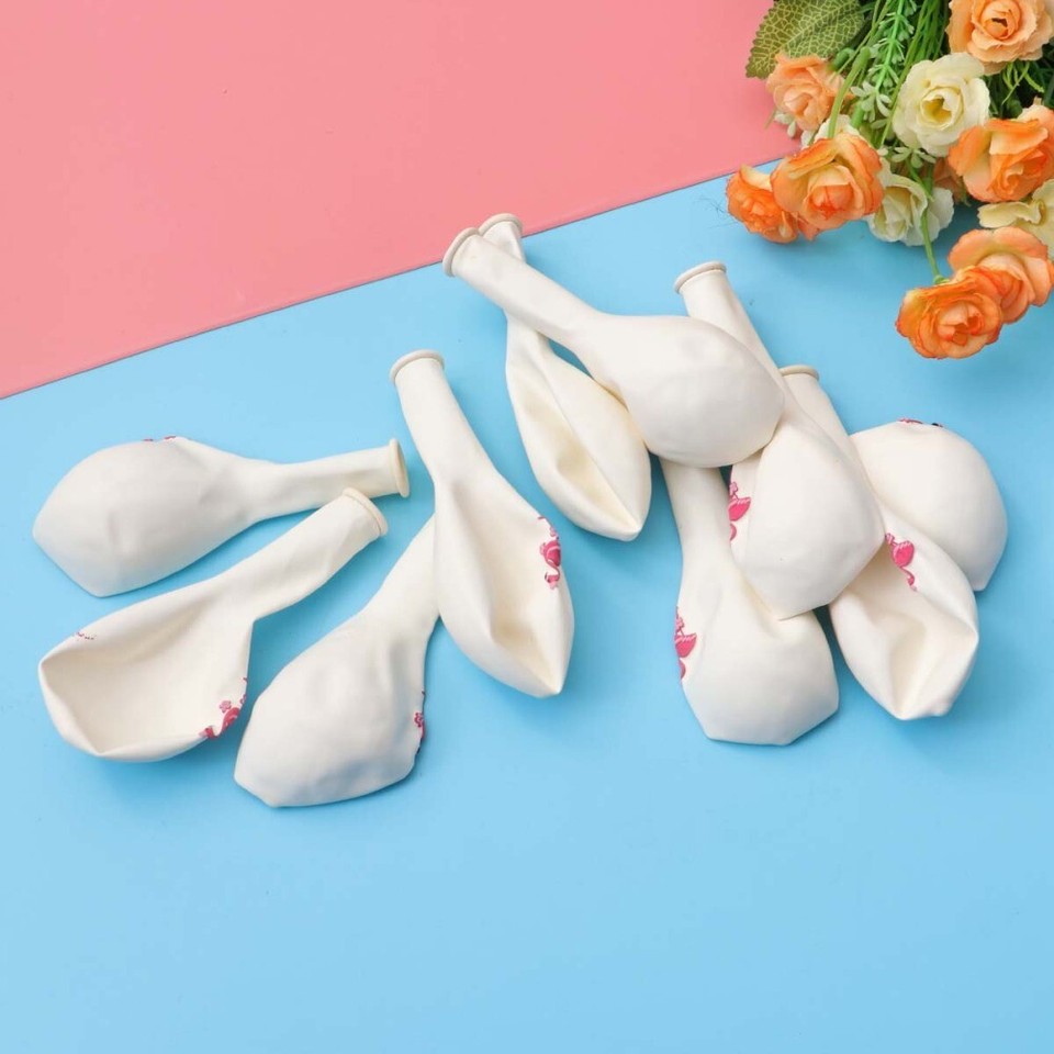 10 Pcs Chic and Stylish Balloons Pink Ribbon Decorations Festive