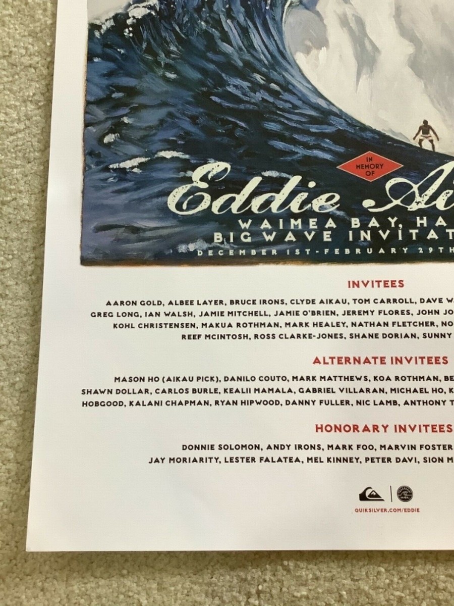 2015 Mint Original Eddie Aikau Waimea Hawaii Big Wave