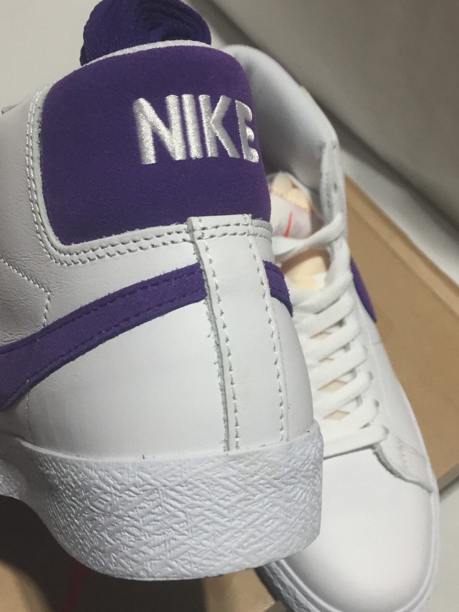 NIKE SB Zoom Blazer Mid ISO Sneakers Shoes DZ4949-100 White/Purple