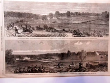 Newspaper Page-Lee Town Jefferson County VA  Engraving Drawing Civil War-1863