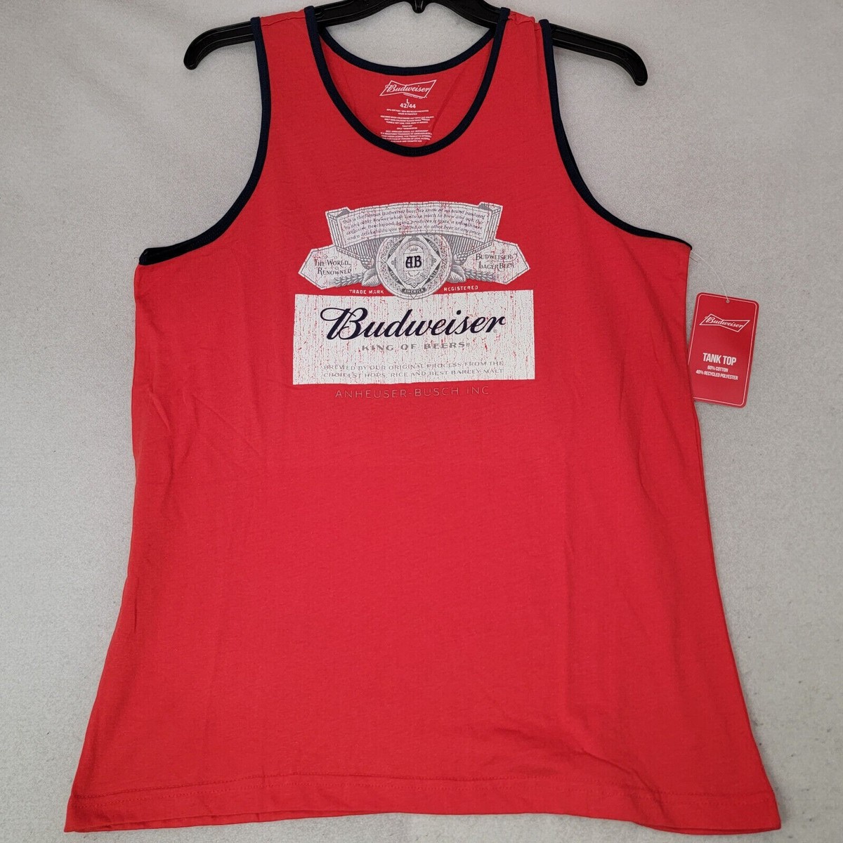 supreme tank top Budweiser タンクトップ　Mサイズ BudweiserバドワイザータンクトップビアT胸ポケット総柄酒