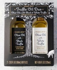 Trader Joe's Truffle Oil Duo Olive Oil Black White Truffle Set 4.06oz 06/2026
