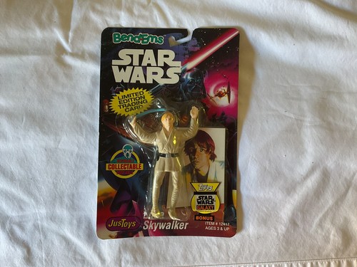 Bend-Ems Star Wars Sammelfigur Luke Skywalker plus Topps Trading Card - Bild 1 von 8