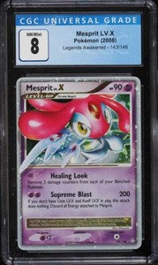 POKEMON LEGENDS AWAKENED MESPRIT LV.X #143 ULTRA RARE CGC 8 NM-MT #3791903093
