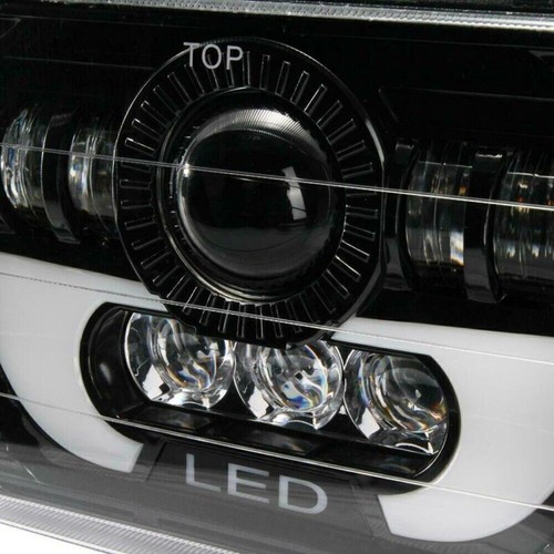 Pair LED Headlights For Mitsubishi Triton HI/LO/DRL SIGNAL Square 5x7" 7x6" - Picture 9 of 11