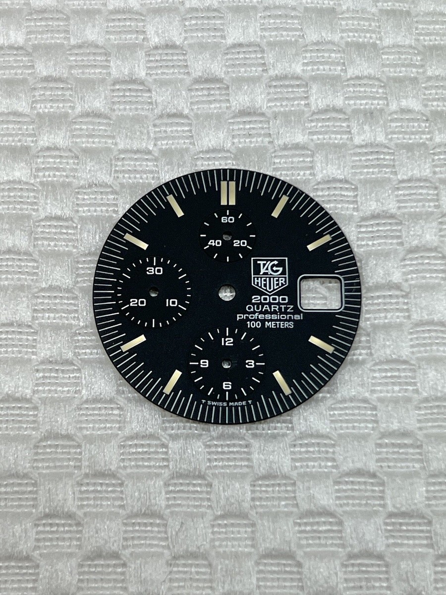 Tag Heuer 2000 Quartz Professional Chronograph 100 Meters Black Dial  Mens