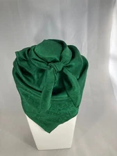 Yellowstone Bandana 100% Silk Wild Rag Jacquard Green Forest 35"X35"