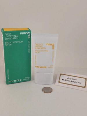 Innisfree Daily UV Defense Cream SPF 36 GLOWY FINISH 1.69 fl oz Full Sz NEW